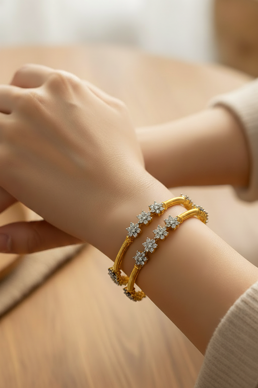 24k gold plated Bangles- set of 4/set of 2